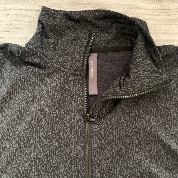 Mondetta Women’s Brushed Back 1/2 Zip Top in Black Pattern, Size Large - Picture 10 of 15